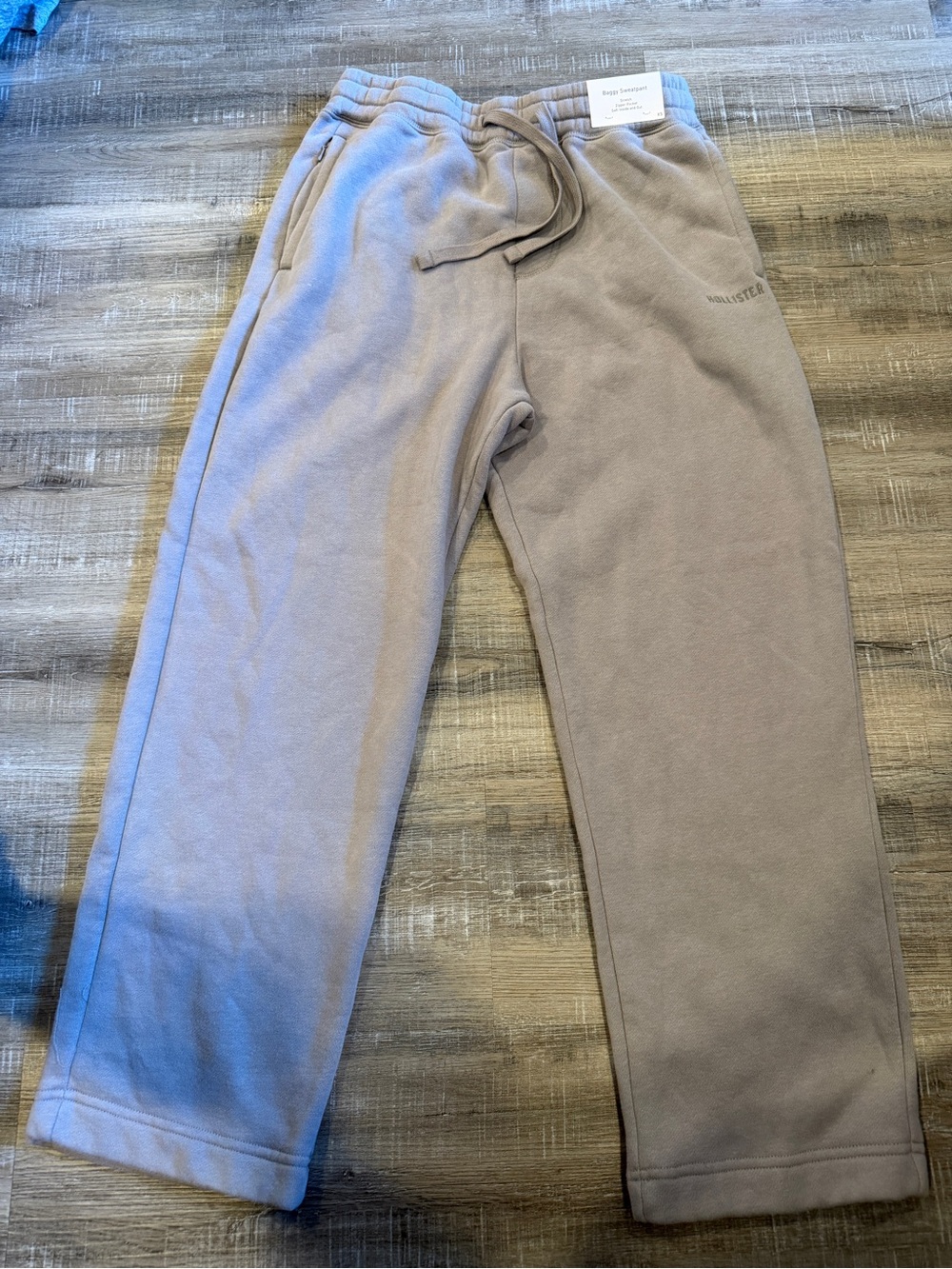 Hollister Men's Taupe/Beige Fleece Joggers